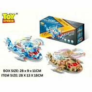 Kids Toys ACTION APACHE MILITARY HELICOPTER W/ MUSIC+LIGHT