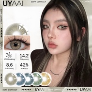 UYAAI x FRESHLADY 【มีค่าสายตา 0.00~-6.00】 1 คู่คอนแทคเลนส์สี Love story รายเดือน ชุดคอนแทคเลนส์ รายเ