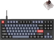 Keychron V3 Wired Custom Mechanical Keyboard, TKL Tenkeyless QMK/VIA Programmable Macro with Hot-swa