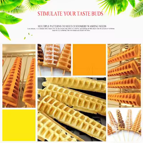 Commercial 4 Pcs Lolly Waffle Baker Electric Lolly Waffle Maker Grill Stick Waffle Maker Machine