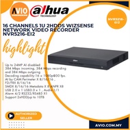 Dahua 16CH 16 Channel 4K 8MP WizSense IP Network CCTV NVR Recorder 1U 2HDD AI NVR5216-EI2