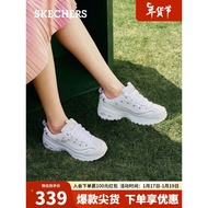 E8QF People love itSkedge（Skechers）White Shoes Women's Platform Height Increasing Daddy Shoes Black Casual Sneakers Summ