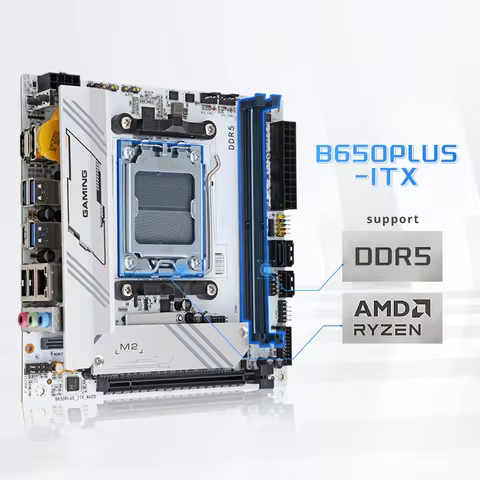 HISWISER B650 PLUS ITX Motherboard DIY Support AMD AM5 Ryzen 7000/8000 series processors DDR5 MAX 96