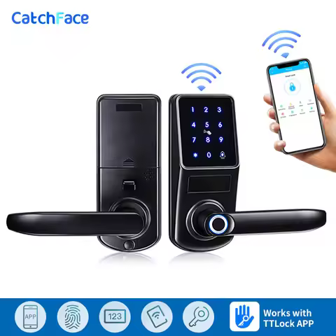 Fingerprint Electronic Door Lock with TT Lock App Smart Lock Digital Safe Keypad For Home Hotel Apar