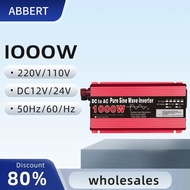 1000w Pure Sine Wave Inverter DC 12v/24v To AC 110V/220V 1000W 1600W 2000W 3000W Portable Power Bank