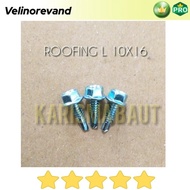 aw SEKRUP ROOFING PUTIH #10 X 16/SEKRUP ROOFING 10X16 1.5CM l2ton