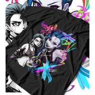 Baju-T Jinx Arcane Kartun Anime Jepun Baju Grafik Jinx Arcane Semua Saiz