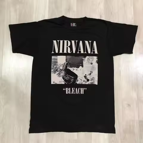 Nirvana Rock Band Nirvana Lincoln Park American Vintage T-shirt 2026 Summer cotton Men's T-Shirt Clo