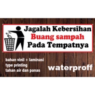 Keep clean sticker 25cmx8cm