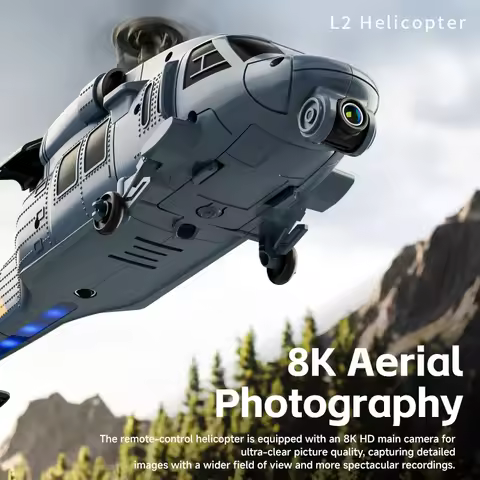 New L2 RC Helicopter 6-axis Gyroscope 8k Camera Altitude Hold Optical Flow Remote Control Helicopter