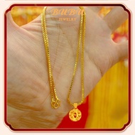 สร้อยคอทองคําแท้อิตาลี 18k จี้ทองคํากลม 99.2% น้ําหนัก 2.6g ขนาด 18"