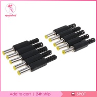 [MEGIDEAL] 10Pieces DC5525 Stromanschluss Plug 5.5mm*2.5mm Connector Adapter Black