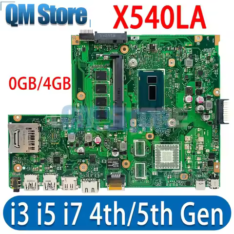 QM X540LA Notebook Mainboard For ASUS VivoBook X540L X540LJ A540LA F540LA Laptop Motherboard i3 i5 i