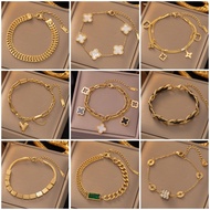 Fashionable High-End Light Luxury Titanium Steel Bracelet Women Simple All-Match Stainless Steel Hea