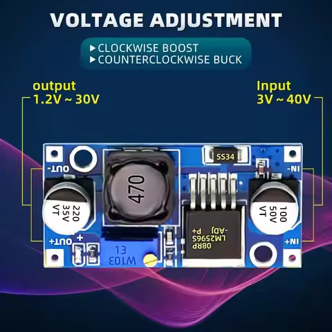 10Pcs LM2596 DC-DC Adjustable Output Buck Converter 3.0-40V To 1.5-35V Power Supply Step Down Voltag