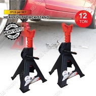 (2pcs/Set) 12Ton Jack Stand Heavy Duty Vehicle Automotive 12 Ton Garage Jack Tool 12T Equipment Tool 12Tan Jek Kereta