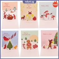 nduni Christmas -up Card 6 Sets Blank Greeting Cards Blessing Gift Creative Festival Child