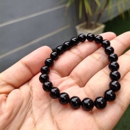 Gelang Kristal Black Onyx Crystal by Ummirai Qamara Butiq Natural Crystal Bracelet