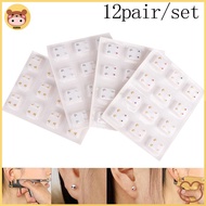 aosun 24Pcs Medical Earrings Piercing Tool Ear Stud Surgical Steel Earrings Women EN