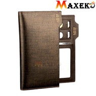 MAXEKO 🕊 Pabojoe 928G Premium Men Wallet Genuine Leather Long Wallet Golden Brown