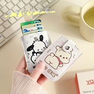 Cartoon Mini Card Holder Cute Wallet Pull-out Type PU Leather Card Holder Wallet Student Coin Purse 