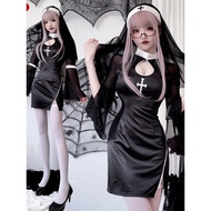 Halloween Vampire Nun Cosplay Costume - Gothic Style for Adults
