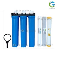 Hydro Max เครื่องกรองน้ำใช้ 3 ขั้นตอน Housing ฟรี! ไส้กรอง เครื่องกรองน้ำใช้ PP/CTO/RESIN กรองสี กล