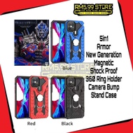 Oppo (Optimus Prime Knight Armor Magnetic+360 Stand Case) A16/A54/A93/A73/A92/A53/A9 A5 2020/A12/A12