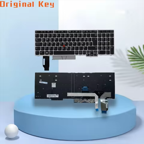 Silver No Backlit Keyboard For Lenovo Thinkpad P53S L580 L590 P52 P72 P53 P73 E595 E580 E585 E590 T5