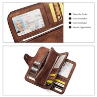 CLUCIDealsForYouDaysWomenandMenWalletLeatherRFIDBlockingTrifoldCardHolderLadiesClutchwithIDWindowRFI