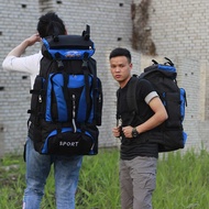 [] 70L Super Large Capacity Backpack Large Backpack Long-distance Travel Luggage Bag Hiking Hiking B