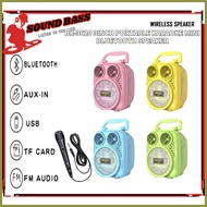 ⭐ ⚾︎ ◺ Mini Bluetooth Wireless Colorful Karaoke Bk-3620 3Inch Speaker with Mic rophone