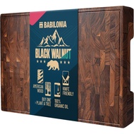 American Black Walnut Cutting Board (ExtraThick 1.7"), Premium Quality & Professional Butcher Block.