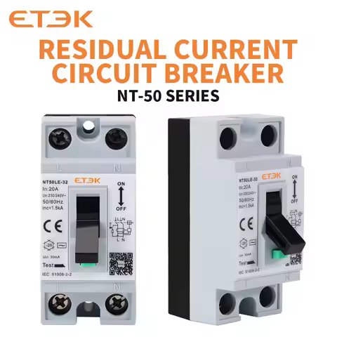 ETEC AC Series Residual Current Circuit Breaker 30 MA 2-pole 1P+N 2P 20 Amps DC 230V Fast Automatic 