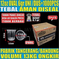 Gelas oz HALAL Oval Tebal 8gr 12oz 14oz 16oz 18oz 22oz Datar Rata Dus Bening Cup Bulat Dus JSK