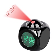 Alarm Clock New Multifunctional English Projection Alarm Clock LED Projection Alarm Clock Voice-acti