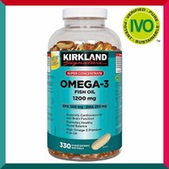 Kirkland Signature - 特強超高含量純淨 Omega-3魚油 1200mg 330粒腸溶軟膠囊 IVO純淨認證 心腦血管 關節 視力健康 新舊版本隨機發貨 (參考效期:09/2028