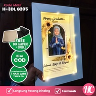 3D LAMP FRAME - Gift Graduation, Wedding, Birthday, Anniversary, 1st Anniversary Gift/ | Motif Code 