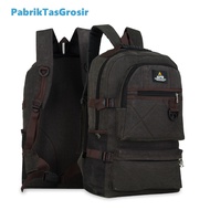 Alvis Urban Cairo Dark Brown Cool 19 inch Canvas Backpack Men's Backpack