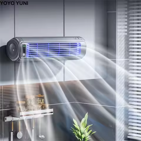 Portable 3 Speeds Tower Fan Rechargeable Non-drilling Desk Fan Quiet Standing Air Conditioning Fan O