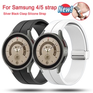 Silicone Strap for Samsung Watch 4/5 40 44mm Watch 5 Pro 45mm Band Ma-gnetic Buckle Galaxy Watch 4 C