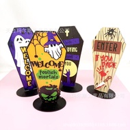 Halloween Exclusive Taiwan Shipment Ghost Festival Wood Chips DIY Party Holiday Decoration Wooden Cr