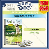 Solano舒活-ECO-LIFE犬用天然防蚤系列-驅蟲滴劑-中大型犬★兩隻老虎三隻貓★ 防蚤除蚤