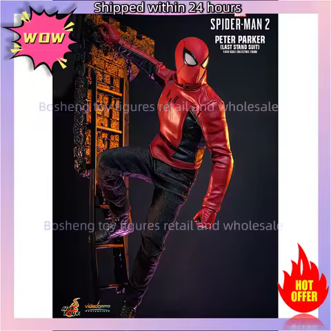 Original Hot Toys Exclusive HT VGM71 Spider Man Spiderman 2 Peter Parker Last Stand Suit 1/6th In St