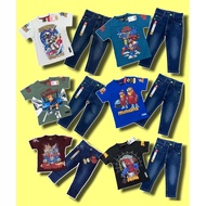 Set Baju Kanak-kanak lelaki / Baju Jalan / T-Shirt & Seluar Pendek/Panjang Jeans