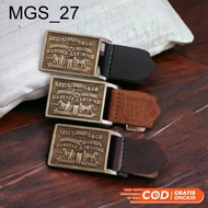 Belt Head Buckle Belt Buckle GMS_27 Thick Brass Sturdy LV27 Genuine Leather