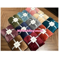 Imported Standard Muji Rabbit Fur Blanket Weighs ~1.4kg, Super Soft Spa Blanket, Premium Grade 1 Bla