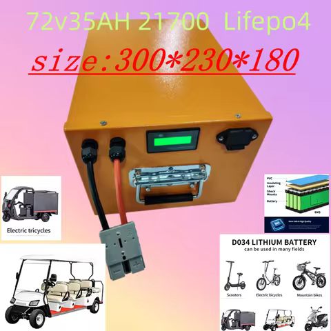 Battery 21700 Rechargeable 72V 35AH 21700 Lifepo4 Rechargeable Battery for Motorcycle Electric Car P