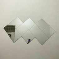 Glass Mirror Sticker Wall Decoration Anti-Shatter 15x15cm 3D Square Model Square Mirror Sticker Fender Wall Paper Wallpaper