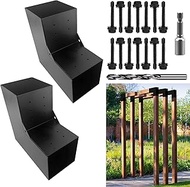 2-Way Pergola Brackets Kit, DIY L-Shaped Woodwork Brackets for 6" x 6" (Actual:5.5"x5.5") Lumber for